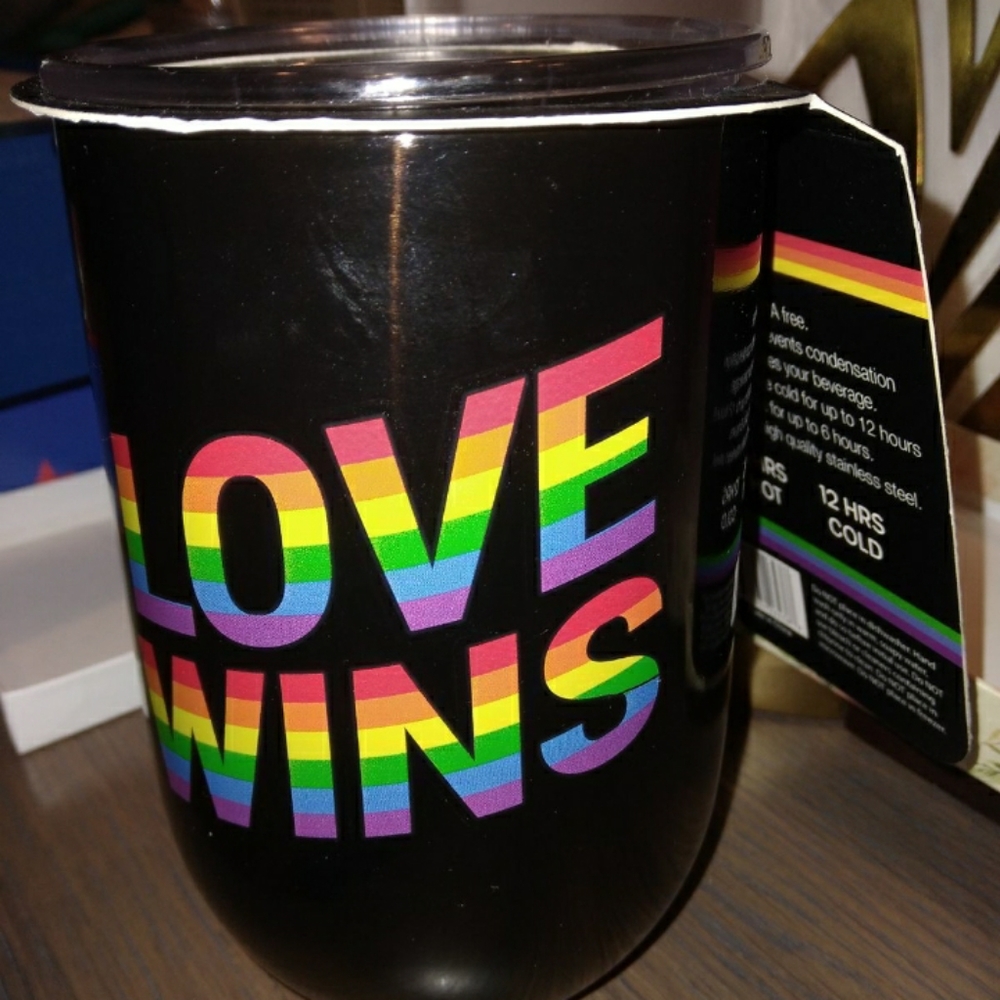 Love Wins Multicolor 14 oz tumbler